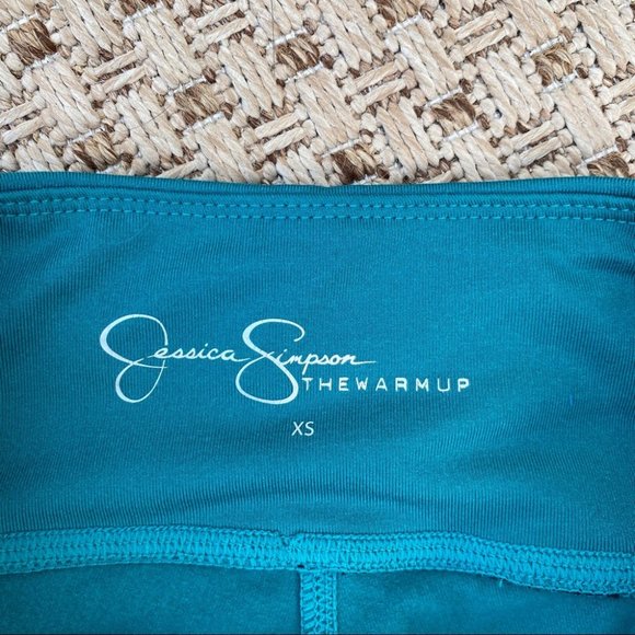 Jessica Simpson Teal Palm Tree Leggings - Picture 3 of 4